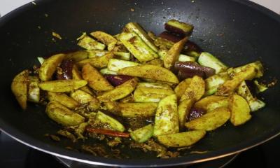 Nepalese Dry Brinjal Curry Recipe