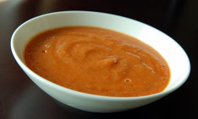 Roasted Carrot and Red Pepper Peanut Soup
