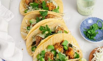 Crispy Butternut Squash & Poblano Tacos