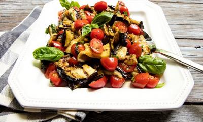 Eggplant Salad with Roasted Tomatoes