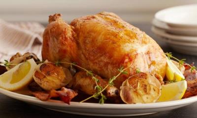 Lemon Garlic Roast Chicken