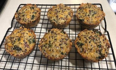 Savory Quinoa Egg Muffins With Spinach
