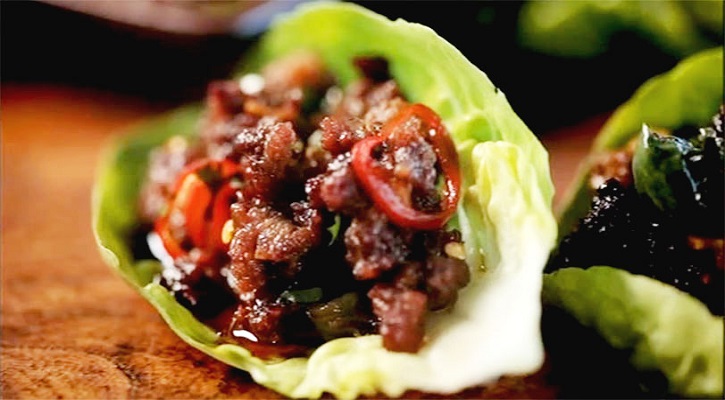 Spicy Beef Lettuce Wraps