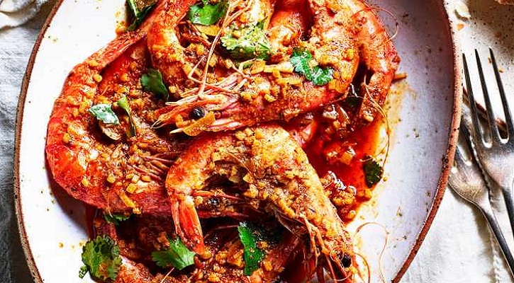 Viet-Cajun Fried Prawns