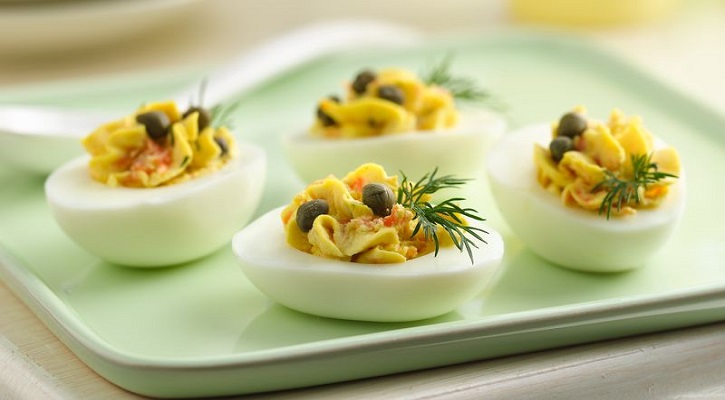 Smoked Salmon Deviled Eggs