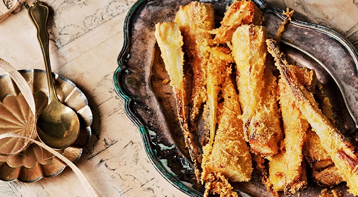 Roast Parmesan parsnips