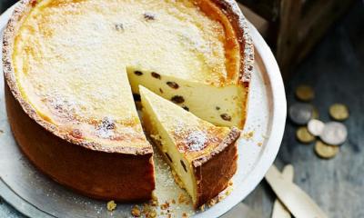 Baked ricotta cake