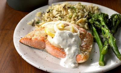 Salmon with Creamy Dill Sauce