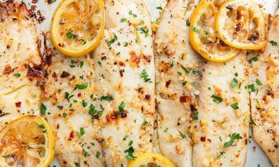 Garlicky Lemon Baked Tilapia