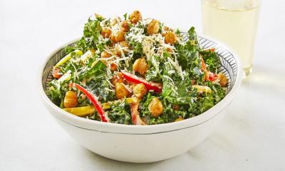 Crunchy Chickpea Kale Caesar