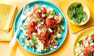 Curried pork bulgur salad