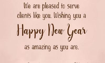 New Year wishes for customers