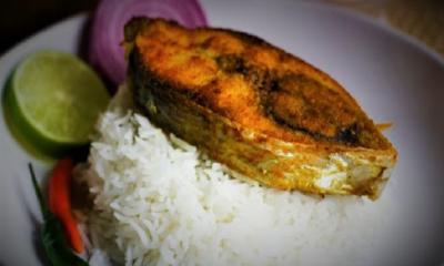 Soaked Rice And Ilish Fish