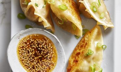 Shrimp Curry Potstickers