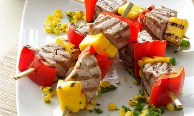 Peppered Tuna Kabobs