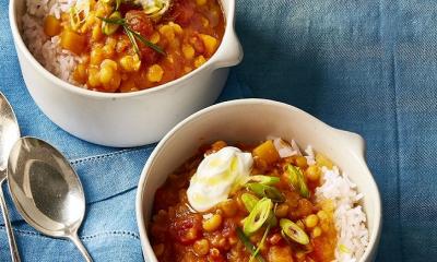 Slow Cooker Curried Butternut Squash Stew