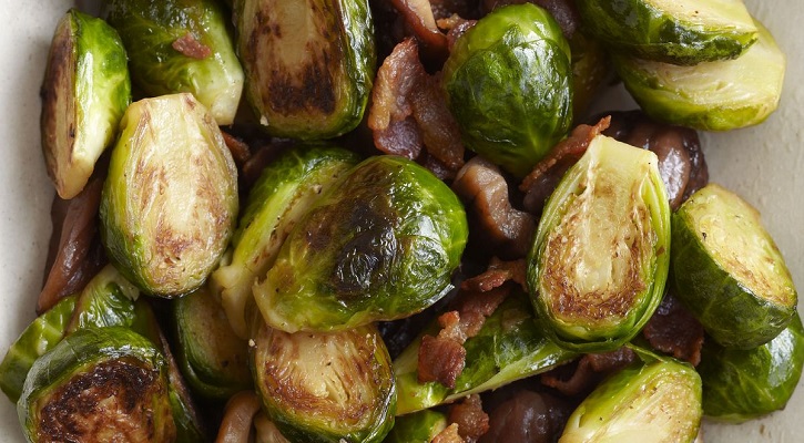 Brussels sprouts with bacon & chestnuts