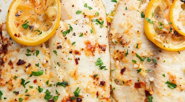 Garlicky Lemon Baked Tilapia