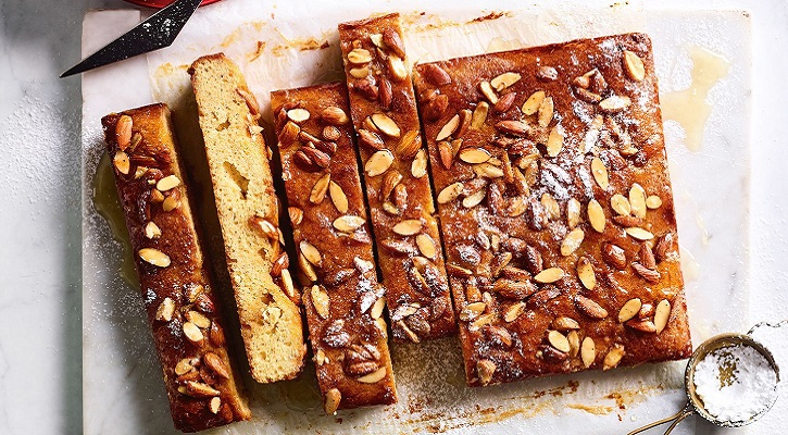 Dessert Recipes - Burnt butter, almond and honey cake