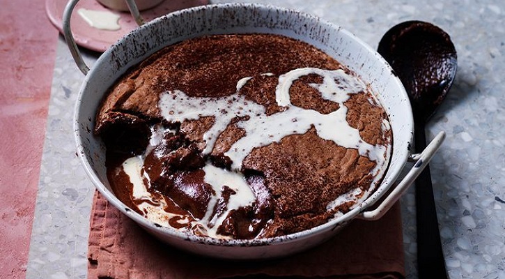 Dessert Recipes - Dark chocolate self-saucing pudding