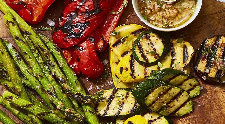 Grilled Veggies with Honey-Thyme Vinaigrette