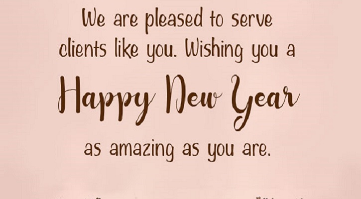 New Year wishes for customers New Year wishes for customers