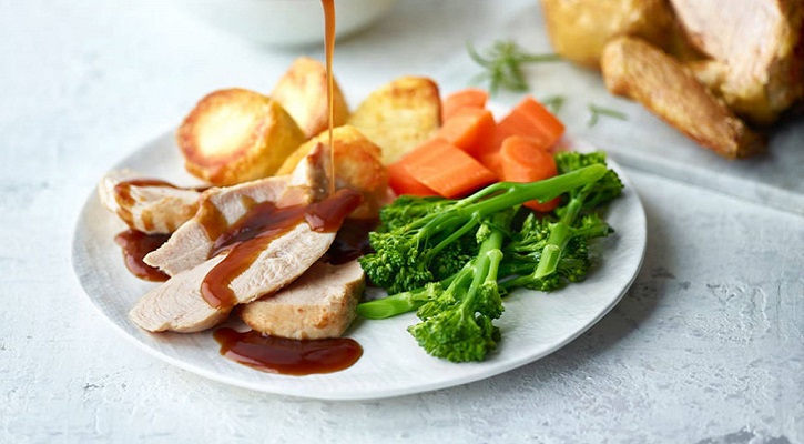 Healthy roast dinner