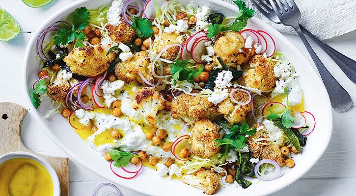 Warm cauliflower salad